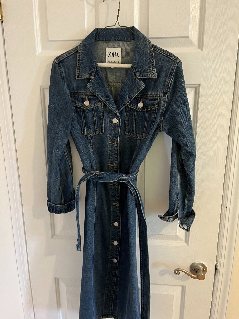 Denim Zara dress size M